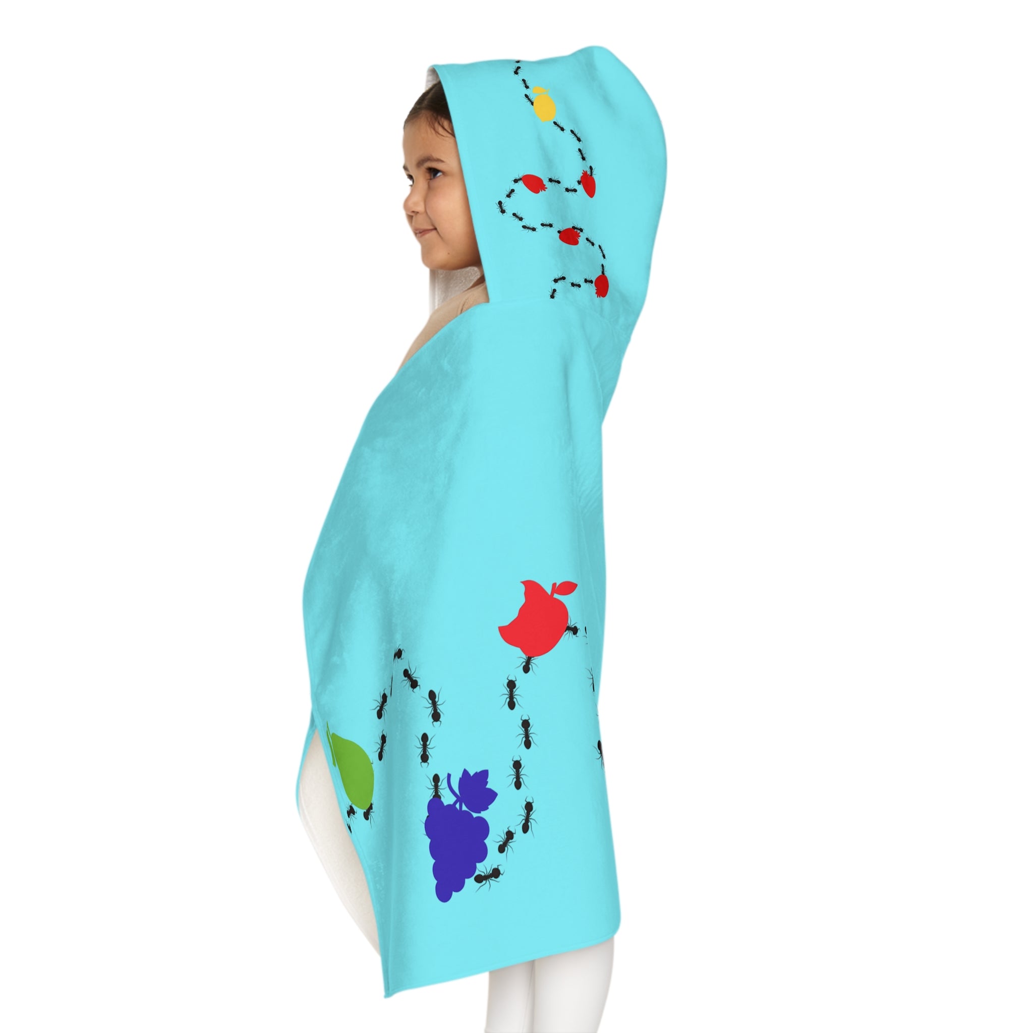 Youth Hooded Towel — 'Ecoexist Life' Colorful Sea Turtle Swim Wrap