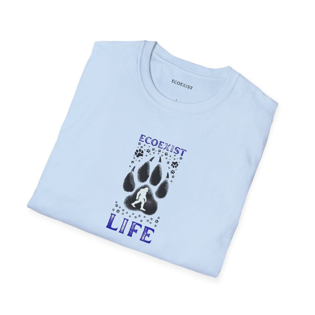 EcoExist Paw Print T-Shirt — Wildlife Conservation Graphic Tee