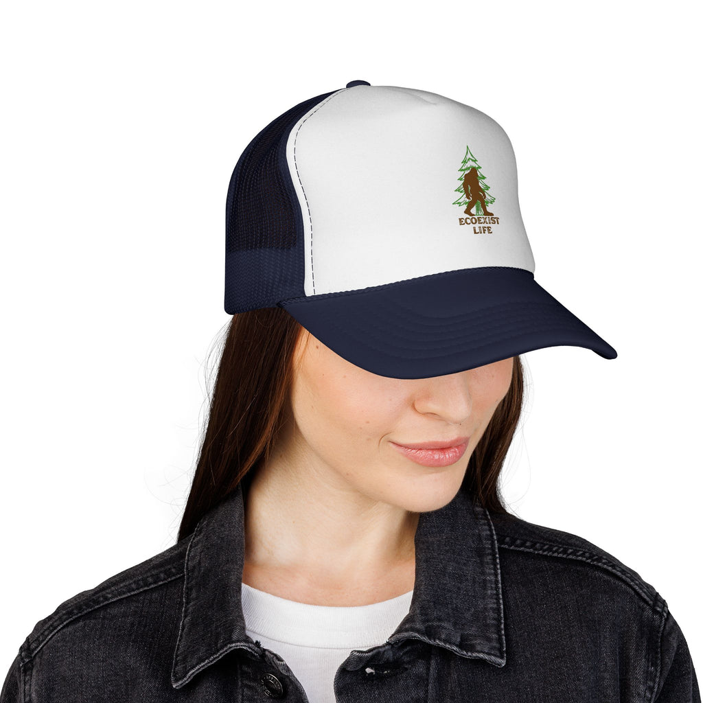 Bigfoot Forest Trucker Cap - Sasquatch Woodland Mesh Hat