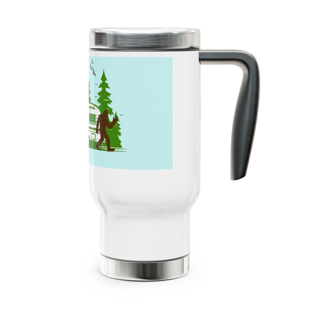 14oz Travel Mug — Camping RV Bigfoot Forest Design- Ecoexist Life Camping Cup