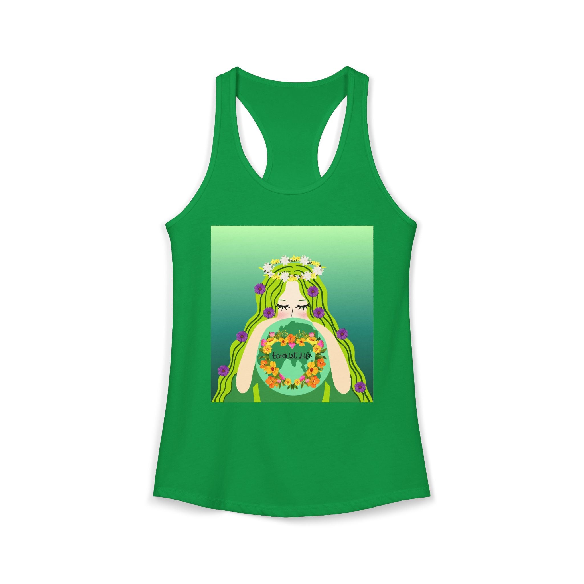 Women's Ideal Racerback Tank-Ecoexist Life Shirt