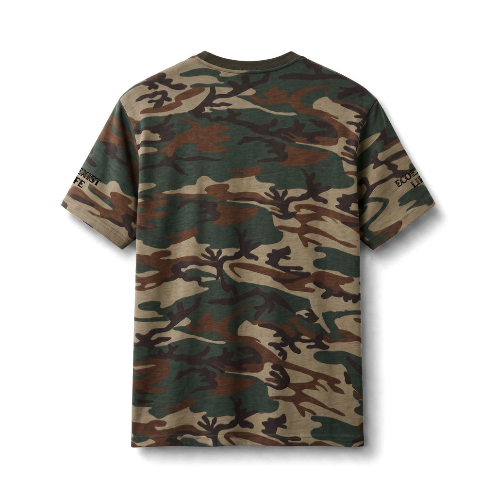 Camo Tee — Ecoexist Life Bigfoot Forest Graphic
