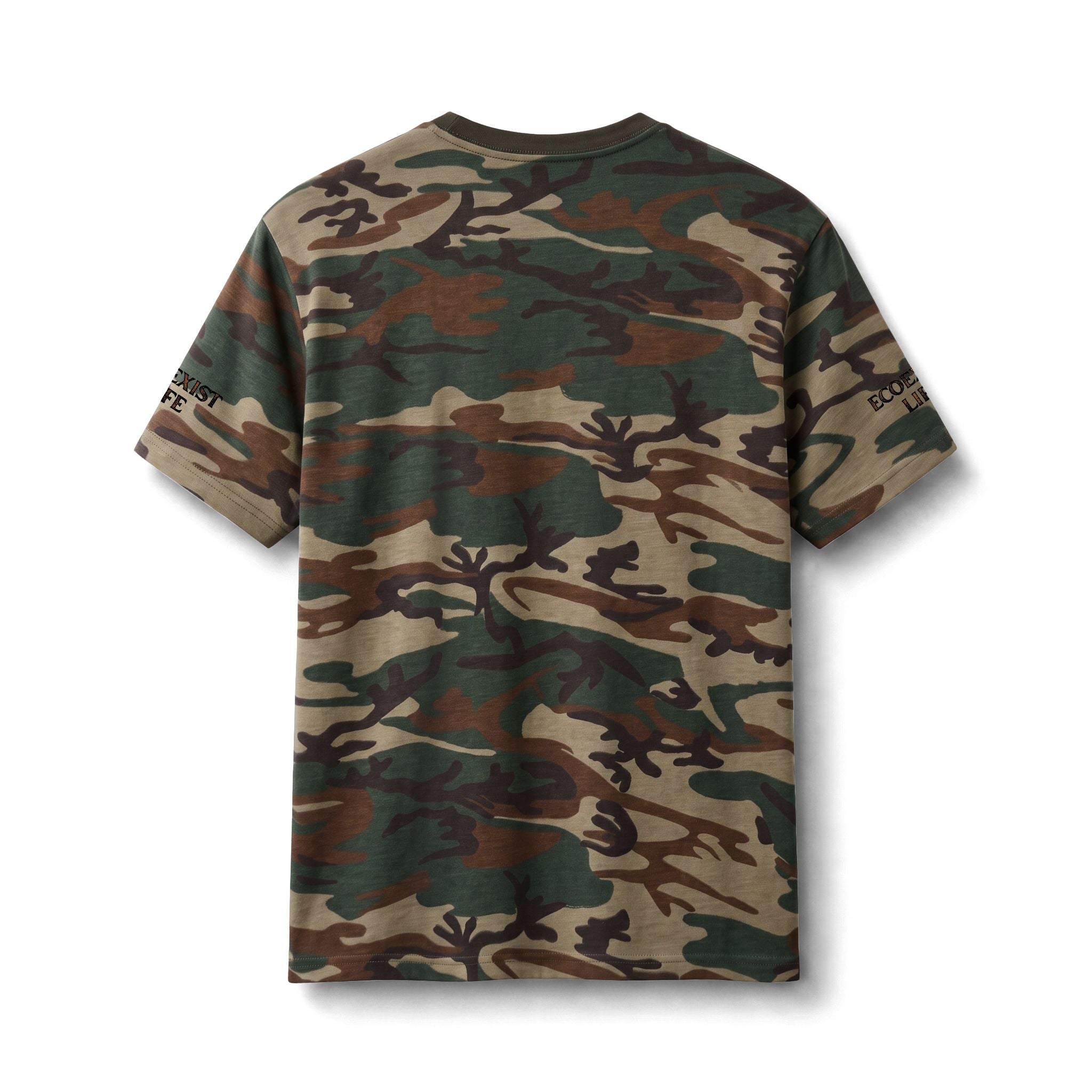 Camo Tee — Ecoexist Life Bigfoot Forest Graphic