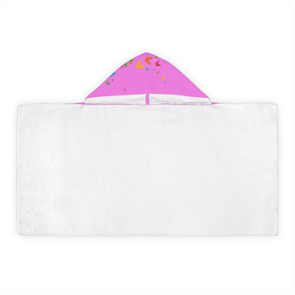 Youth Hooded Towel — Pastel Green Butterfly Trail Kids Beach & Bath Wrap--Ecoexist Life
