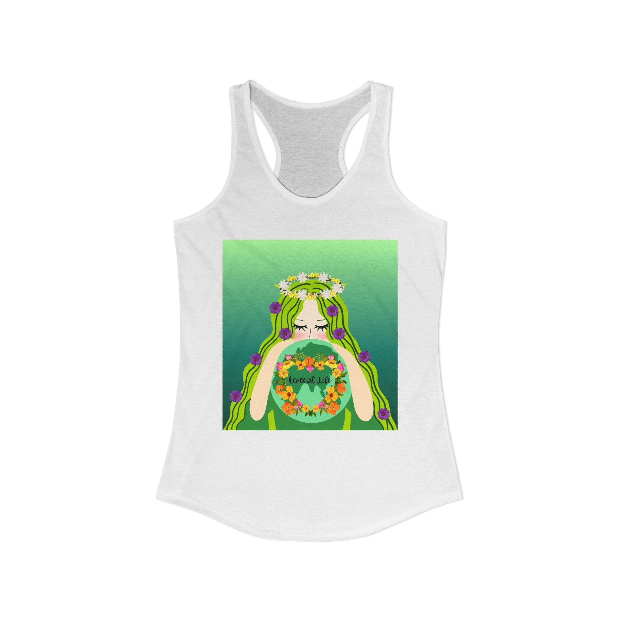 Women's Ideal Racerback Tank-Ecoexist Life Shirt