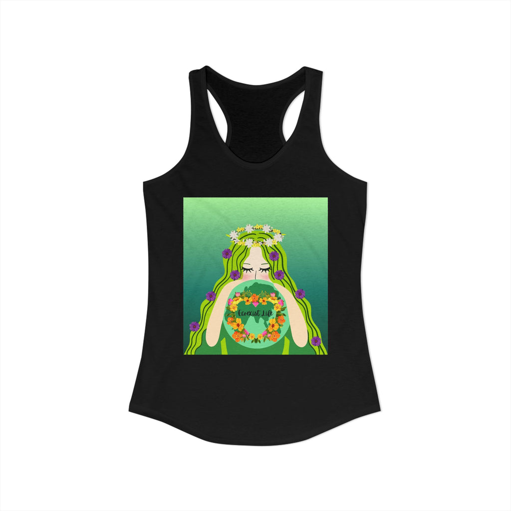 Women's Ideal Racerback Tank-Ecoexist Life Shirt