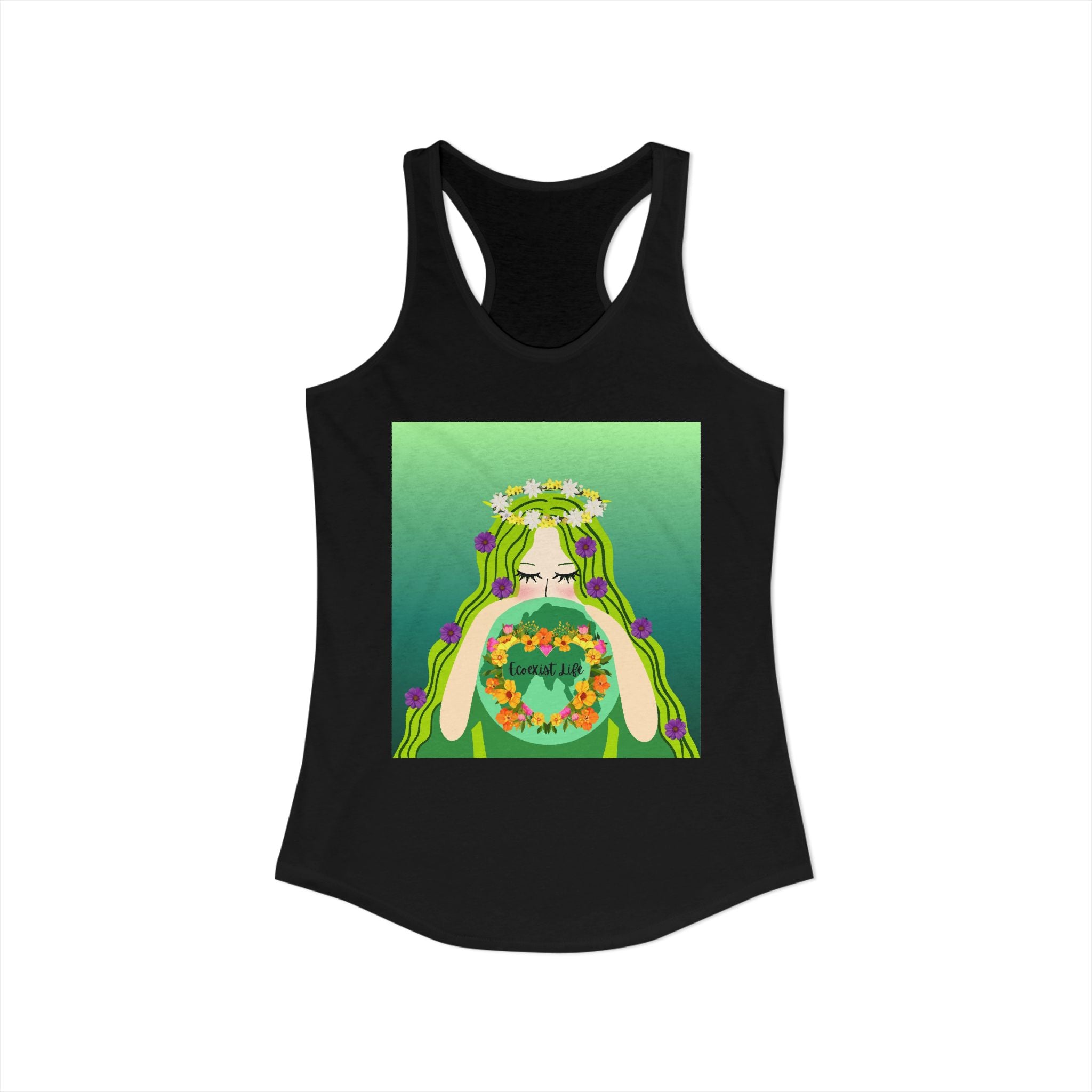 Women's Ideal Racerback Tank-Ecoexist Life Shirt