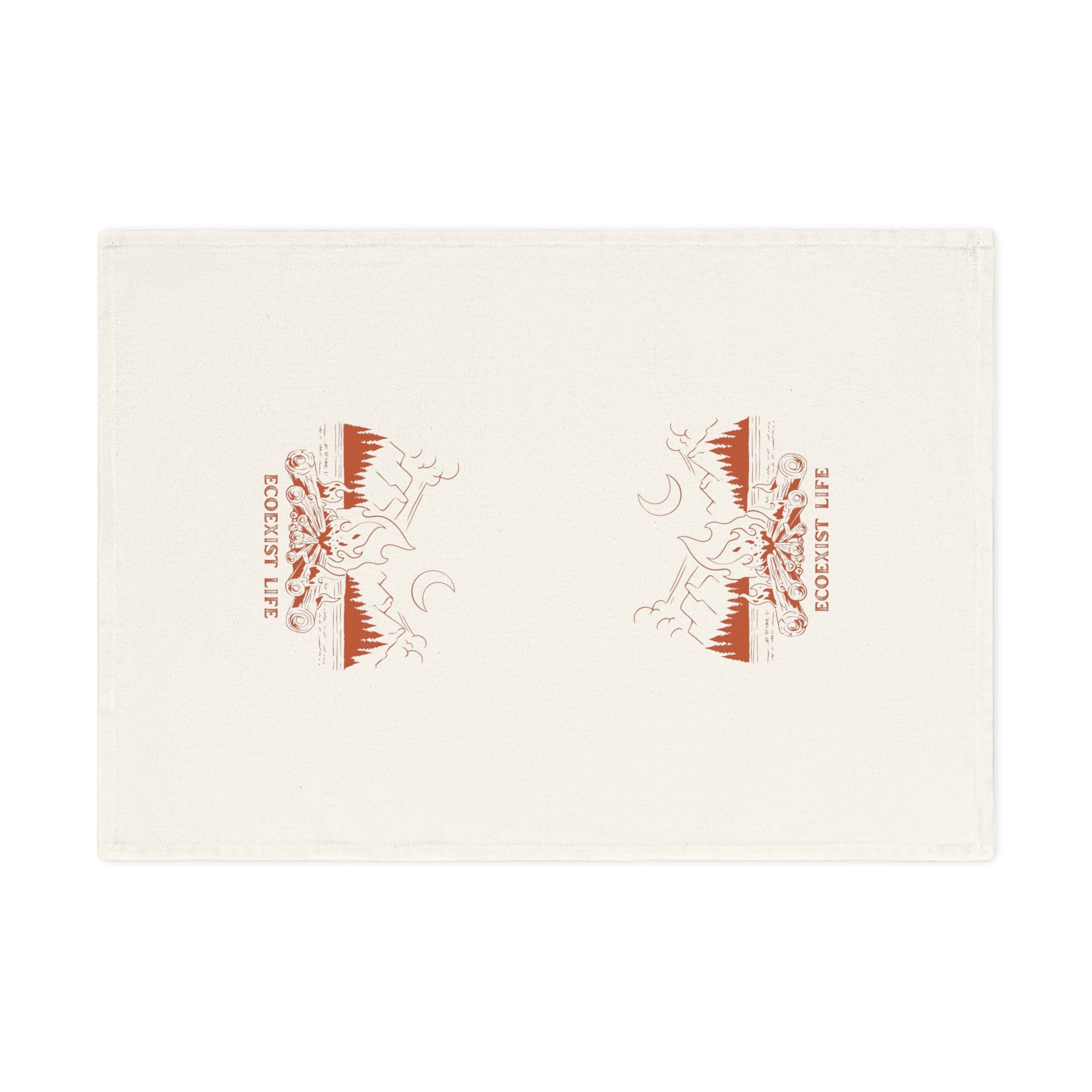 Ecoexist Life Cotton Tea Towel — Rustic Mountain & Moon Kitchen Towel