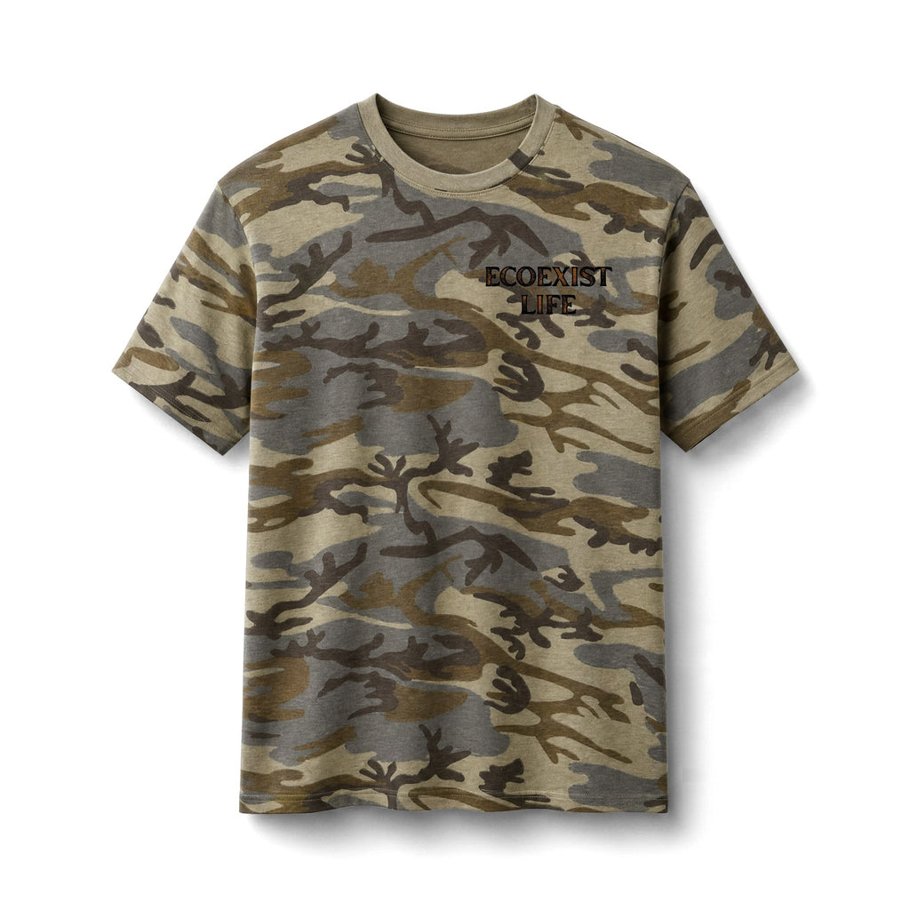 Camo Cotton Tee — Ecoexist Life Classic Crewneck