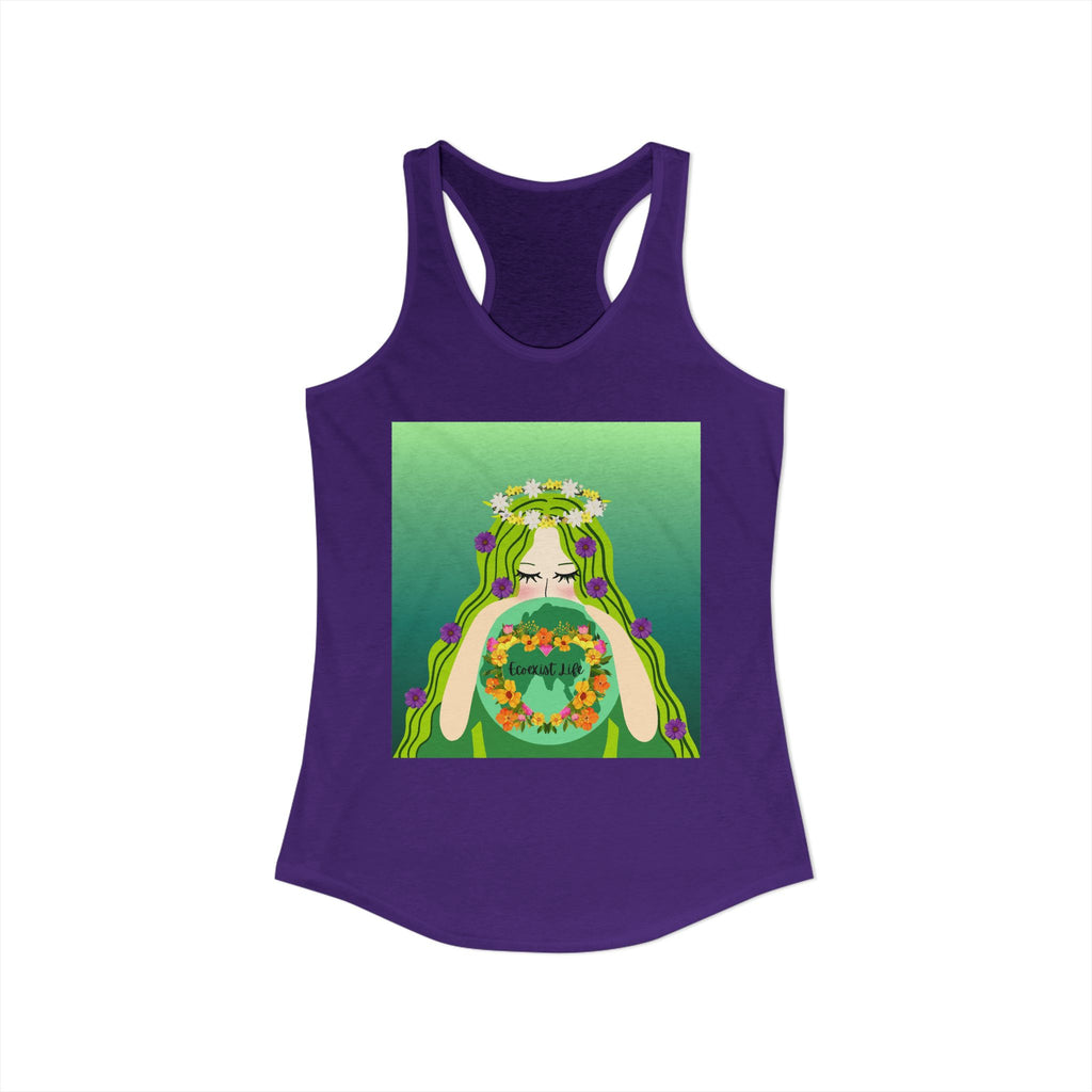 Women's Ideal Racerback Tank-Ecoexist Life Shirt