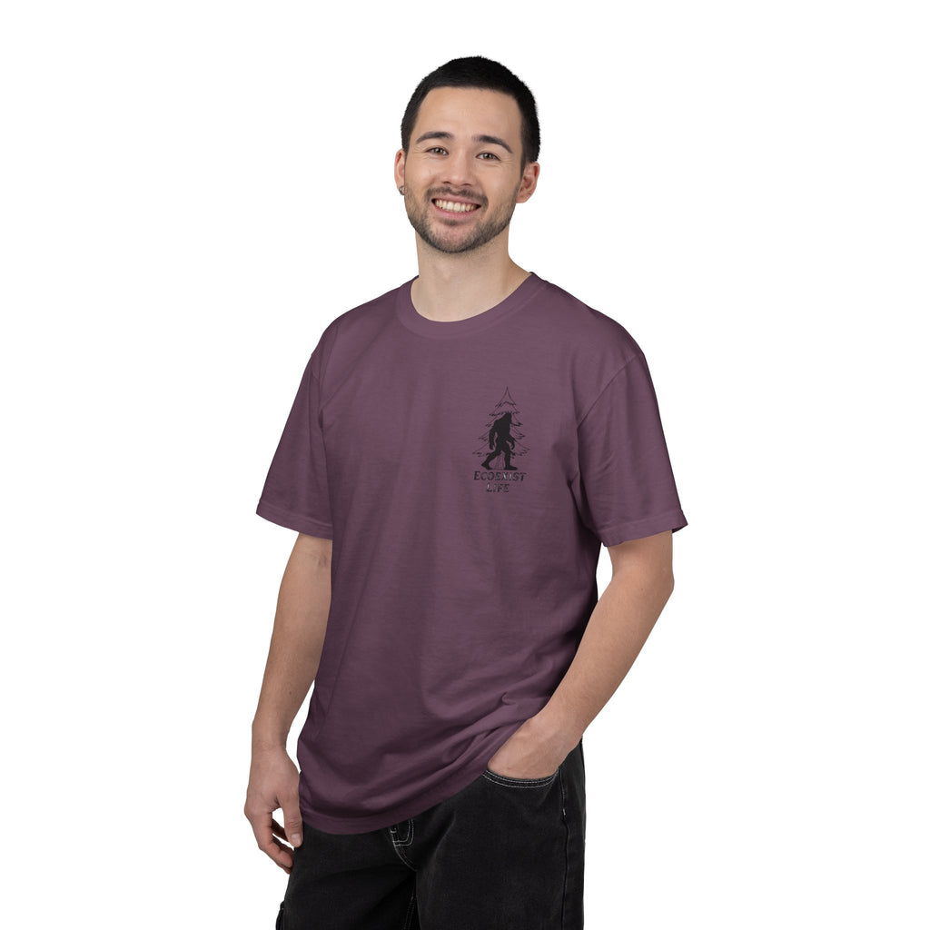 Bigfoot Eco-Trail T-Shirt — "ECOXIST" Front & "Livin' The Wild Life" Back
