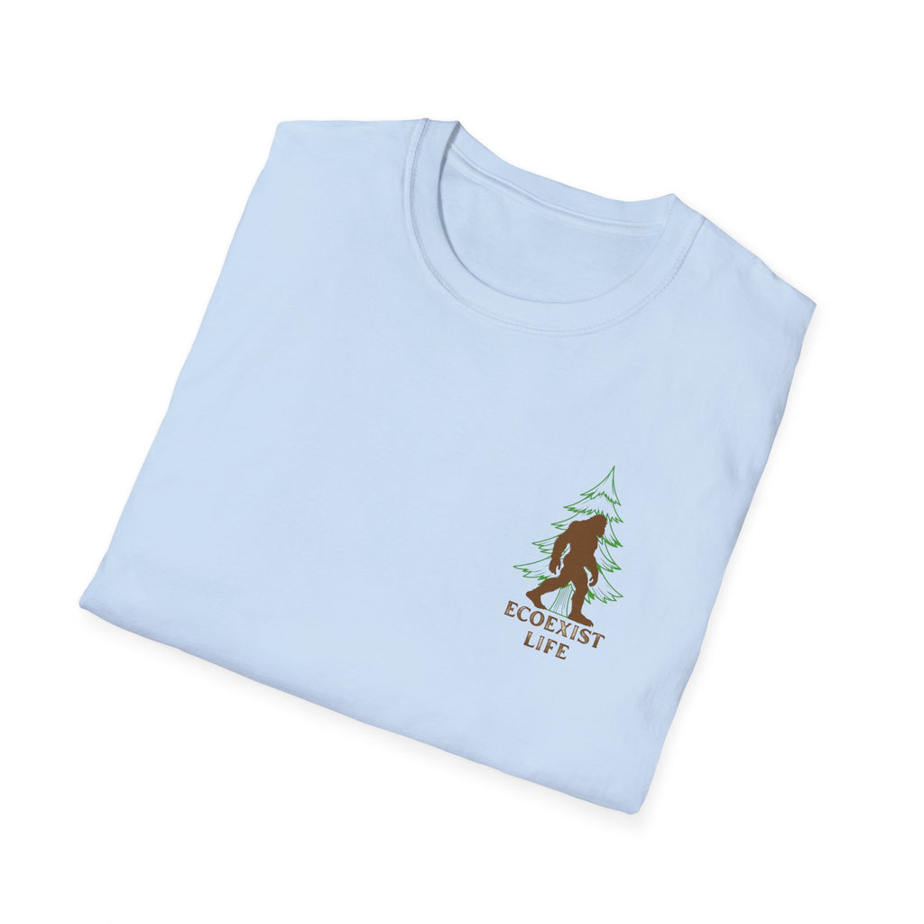 Ecoexist Sasquatch T‑Shirt — Nature Lover Bigfoot Graphic Tee