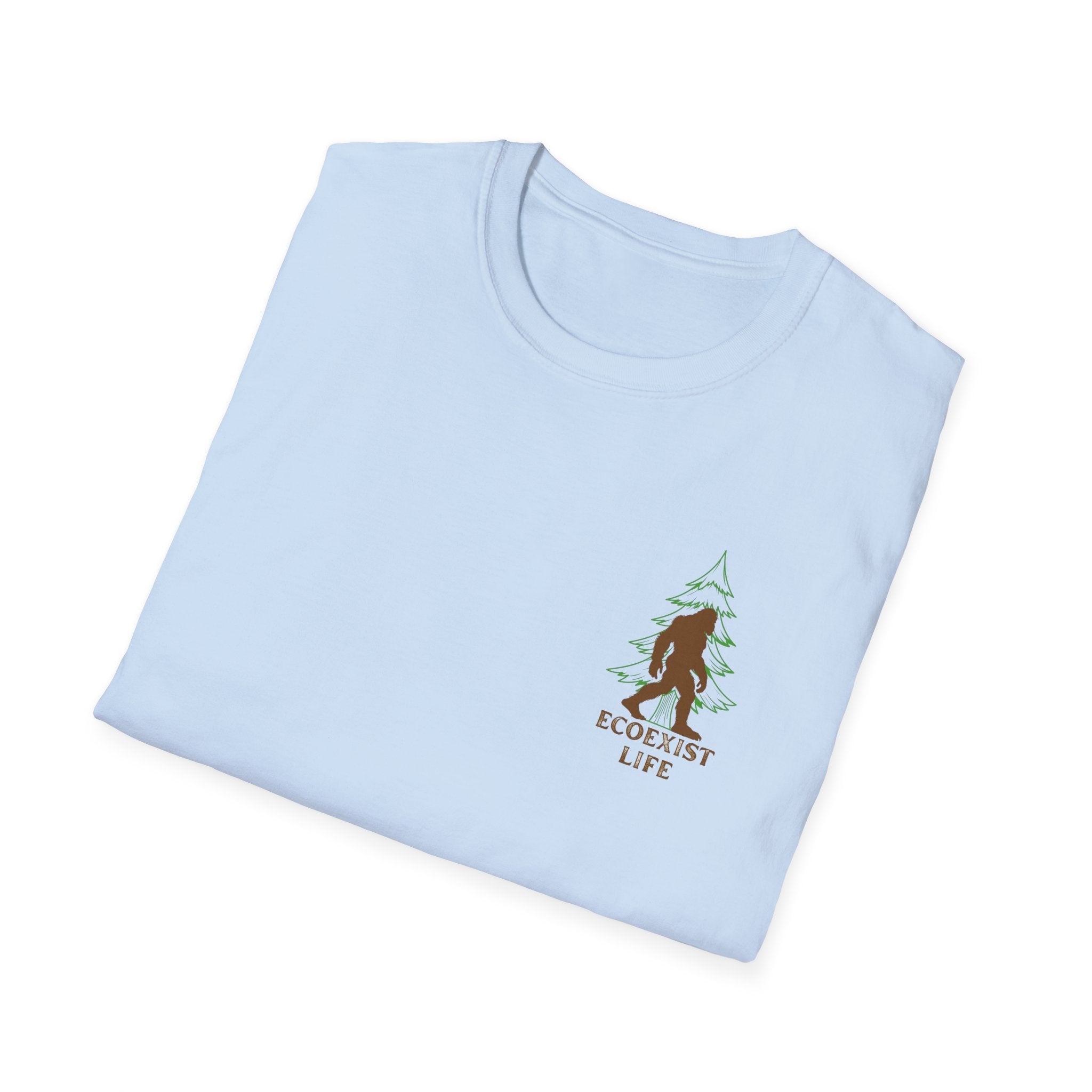 Ecoexist Sasquatch T‑Shirt — Nature Lover Bigfoot Graphic Tee