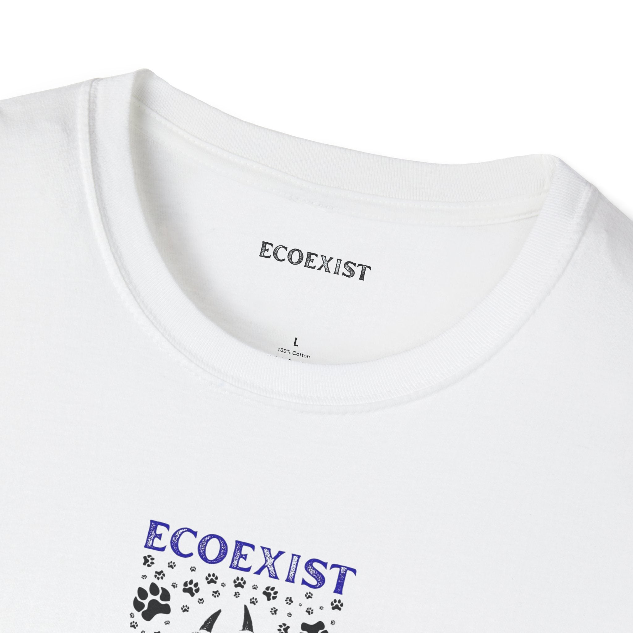 EcoExist Paw Print T-Shirt — Wildlife Conservation Graphic Tee