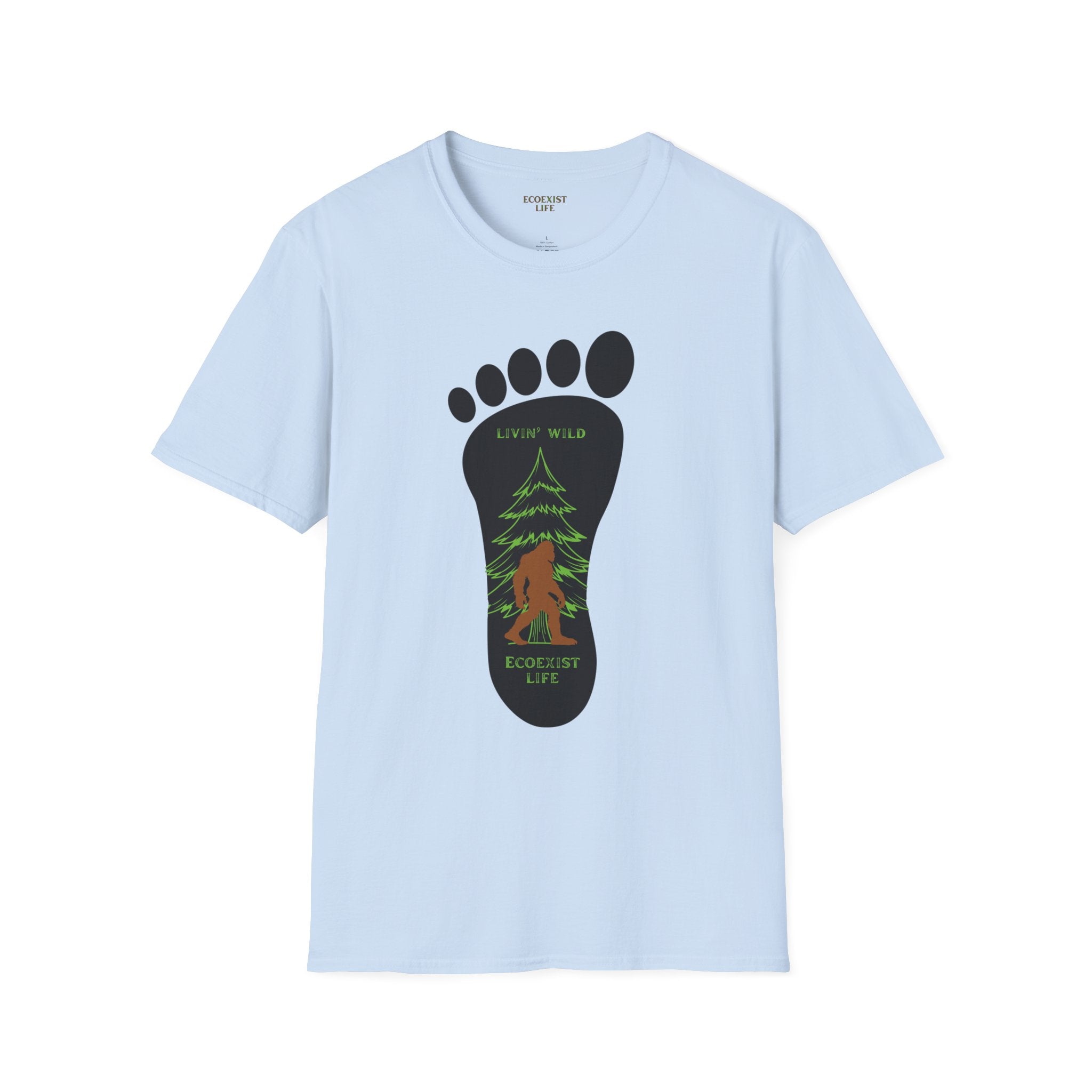 Bigfoot Footprint T‑Shirt – Ecoexist Life Tee