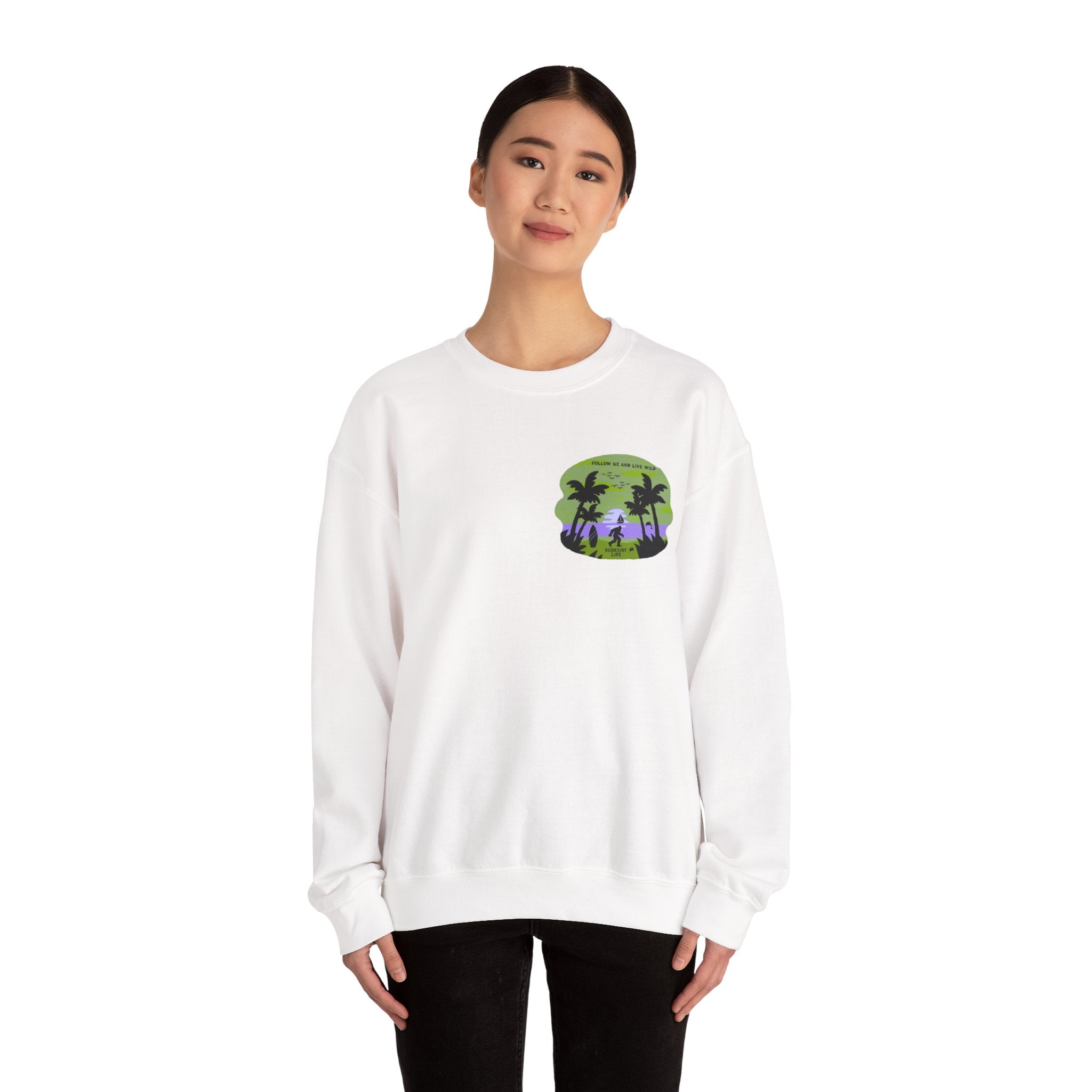 Tropical Sunset Crewneck Sweatshirt — Ecoexist Life