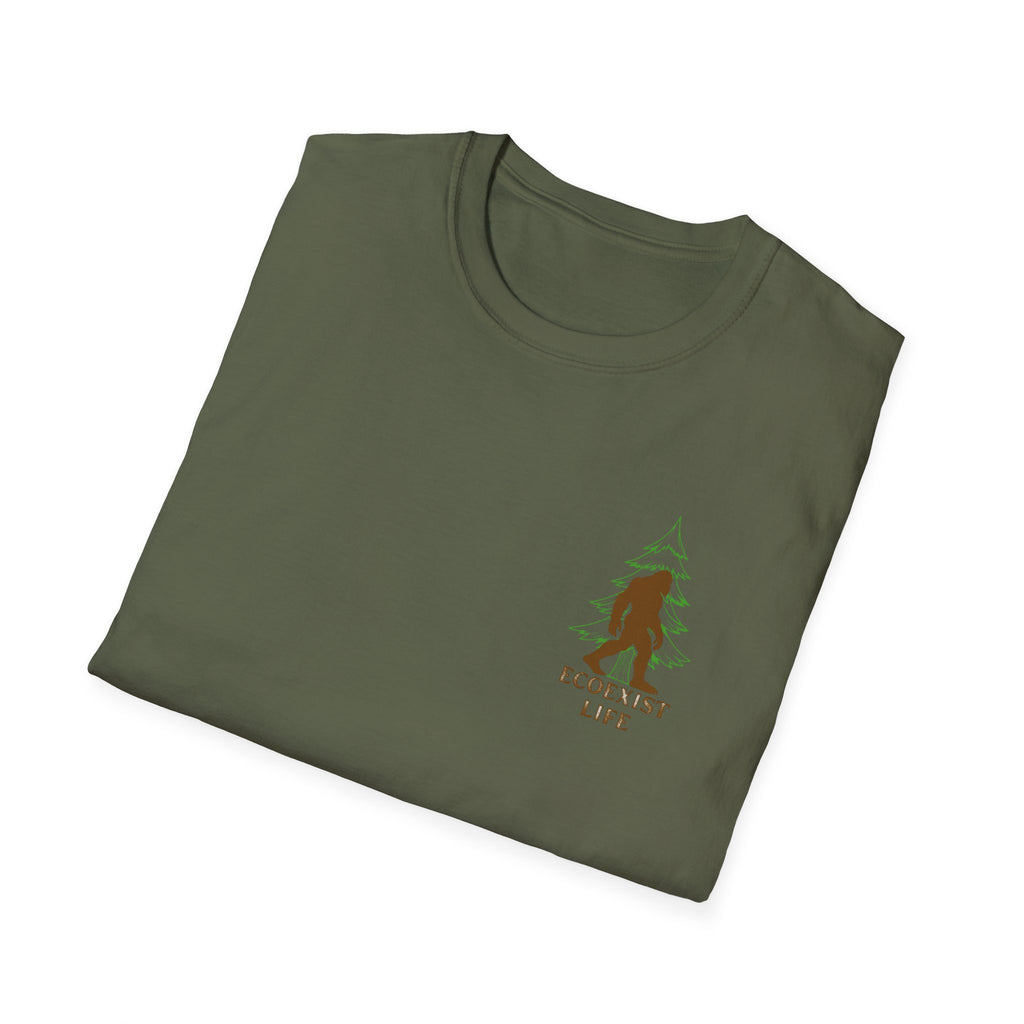 Ecoexist Sasquatch T‑Shirt — Nature Lover Bigfoot Graphic Tee
