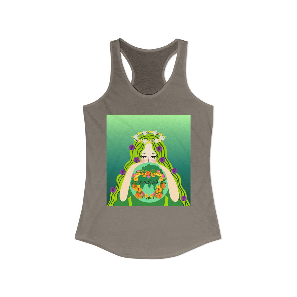 Women's Ideal Racerback Tank-Ecoexist Life Shirt