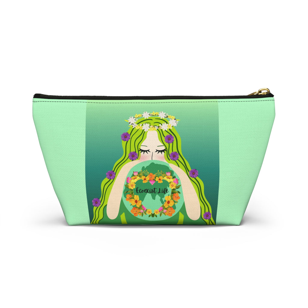 Ecoexist Life Floral Goddess Accessory Pouch — 'Eternal Life' T-Bottom Makeup Bag