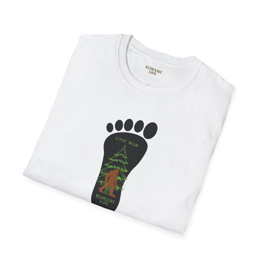Bigfoot Footprint T‑Shirt – 'I Believe' Forest Sasquatch Tee