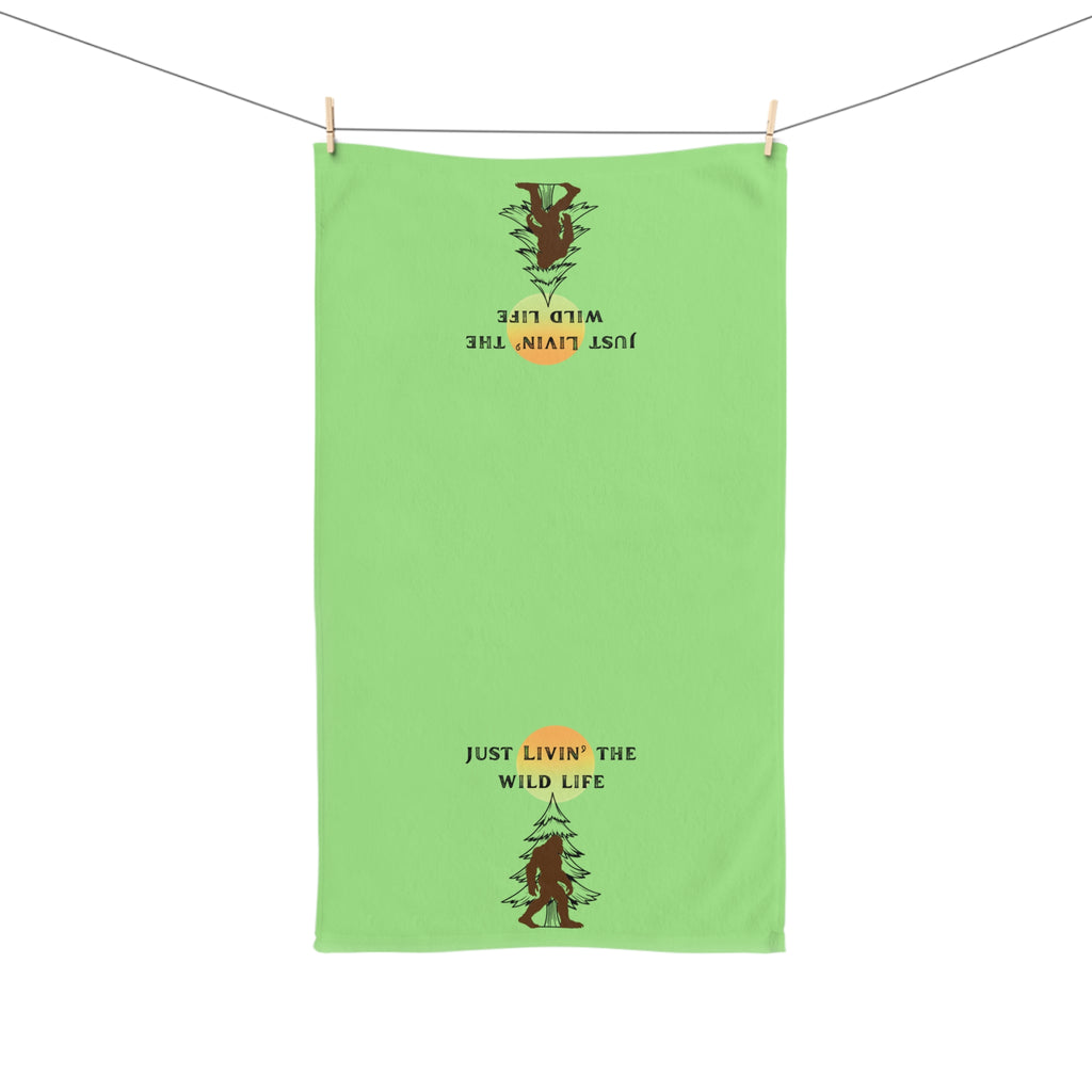 "Just Livin' the Wild Life" Rustic Cabin Kitchen Towel- Ecoexist Life Towel