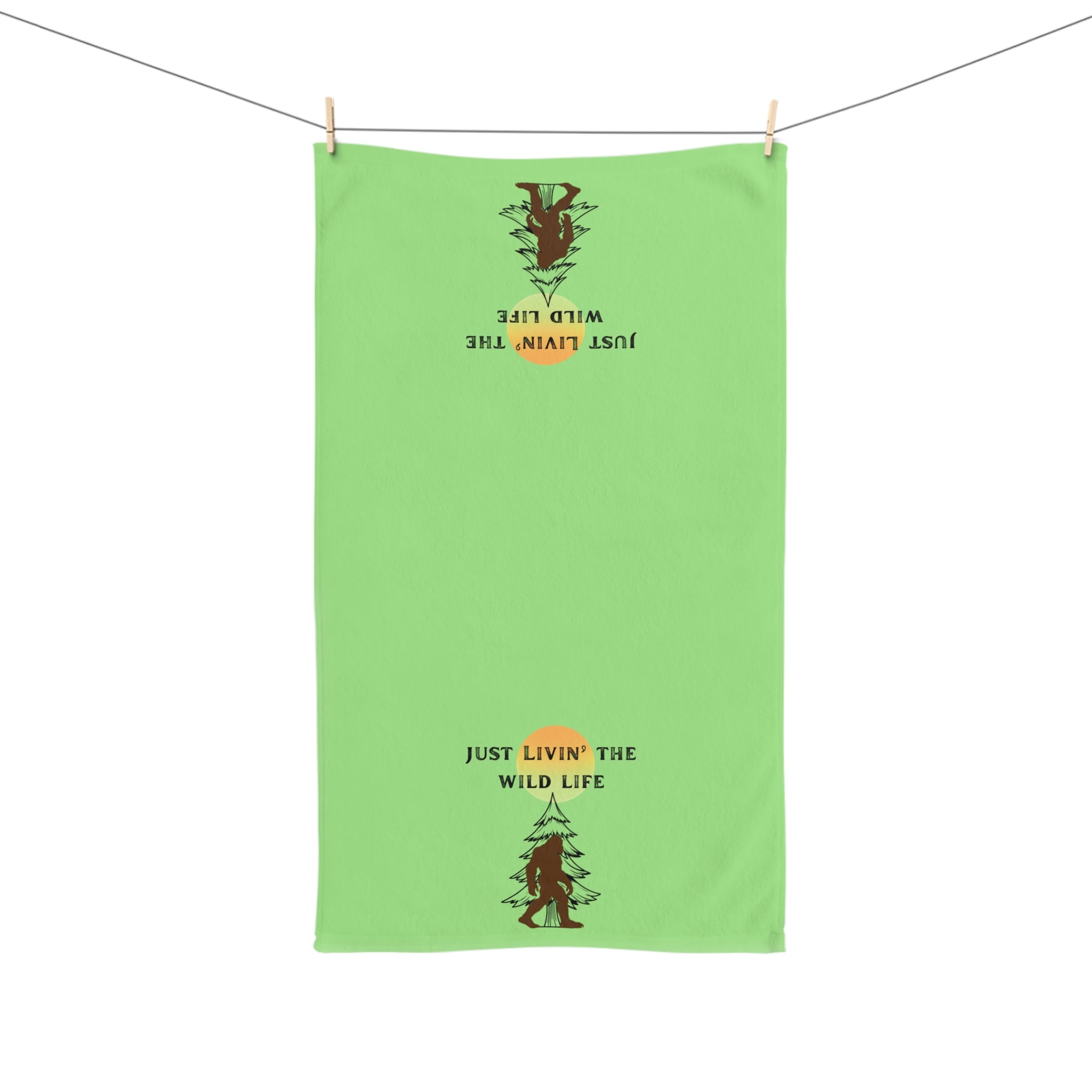 "Just Livin' the Wild Life" Rustic Cabin Kitchen Towel- Ecoexist Life Towel
