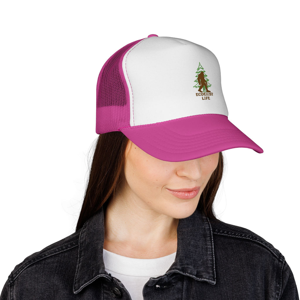 Bigfoot Forest Trucker Cap - Sasquatch Woodland Mesh Hat