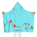 Youth Hooded Towel — 'Ecoexist Life' Colorful Sea Turtle Swim Wrap