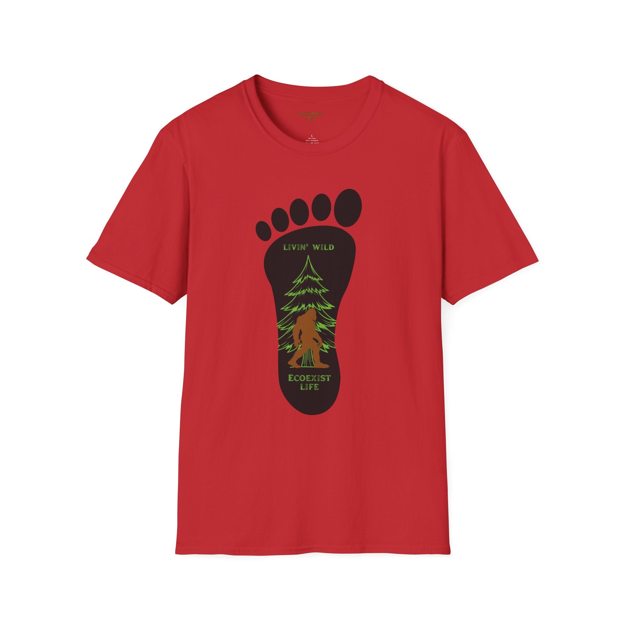 Bigfoot Footprint T‑Shirt – Ecoexist Life Tee