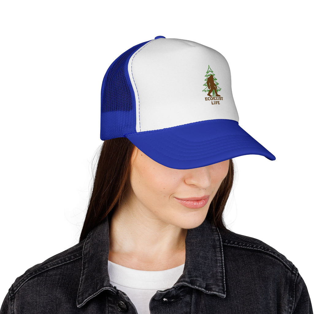 Bigfoot Forest Trucker Cap - Sasquatch Woodland Mesh Hat