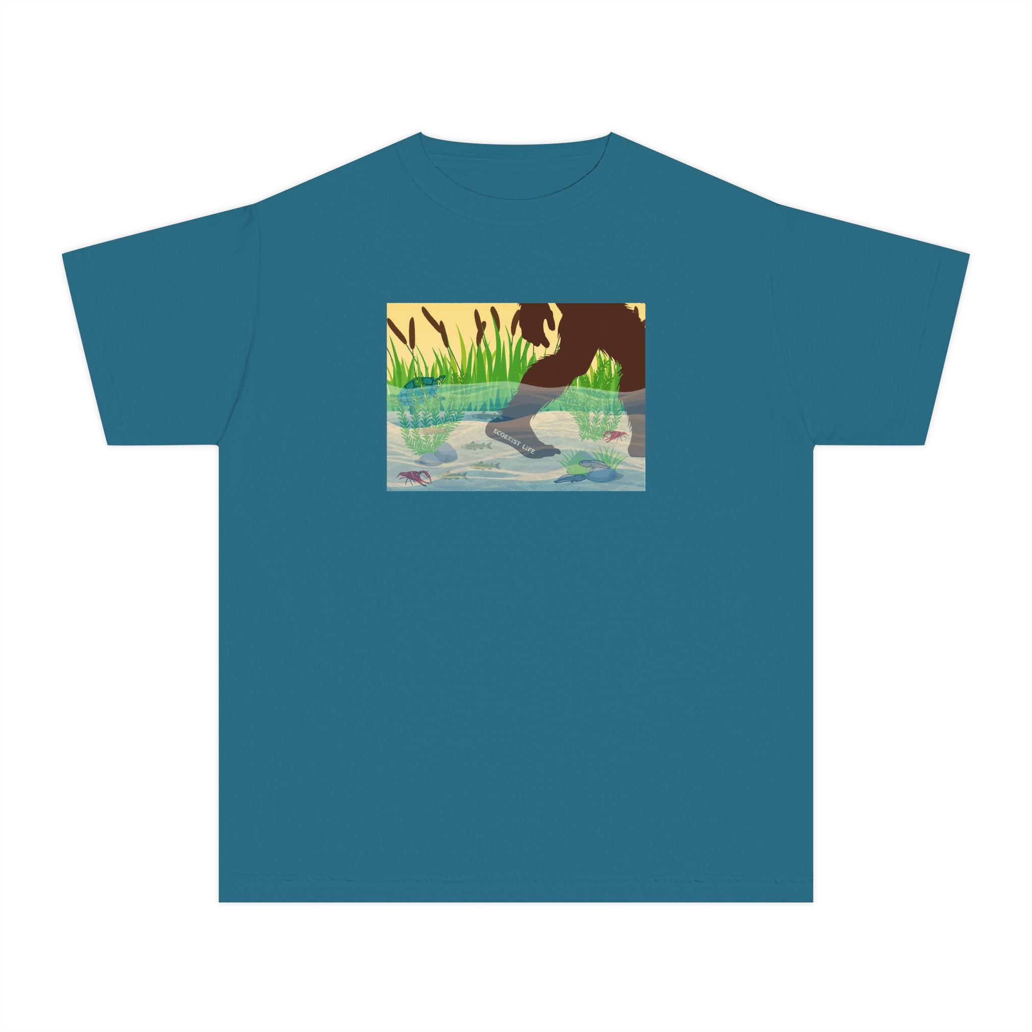 Youth Tee — 'Livin' the Wild Life' Duck Pond Graphic