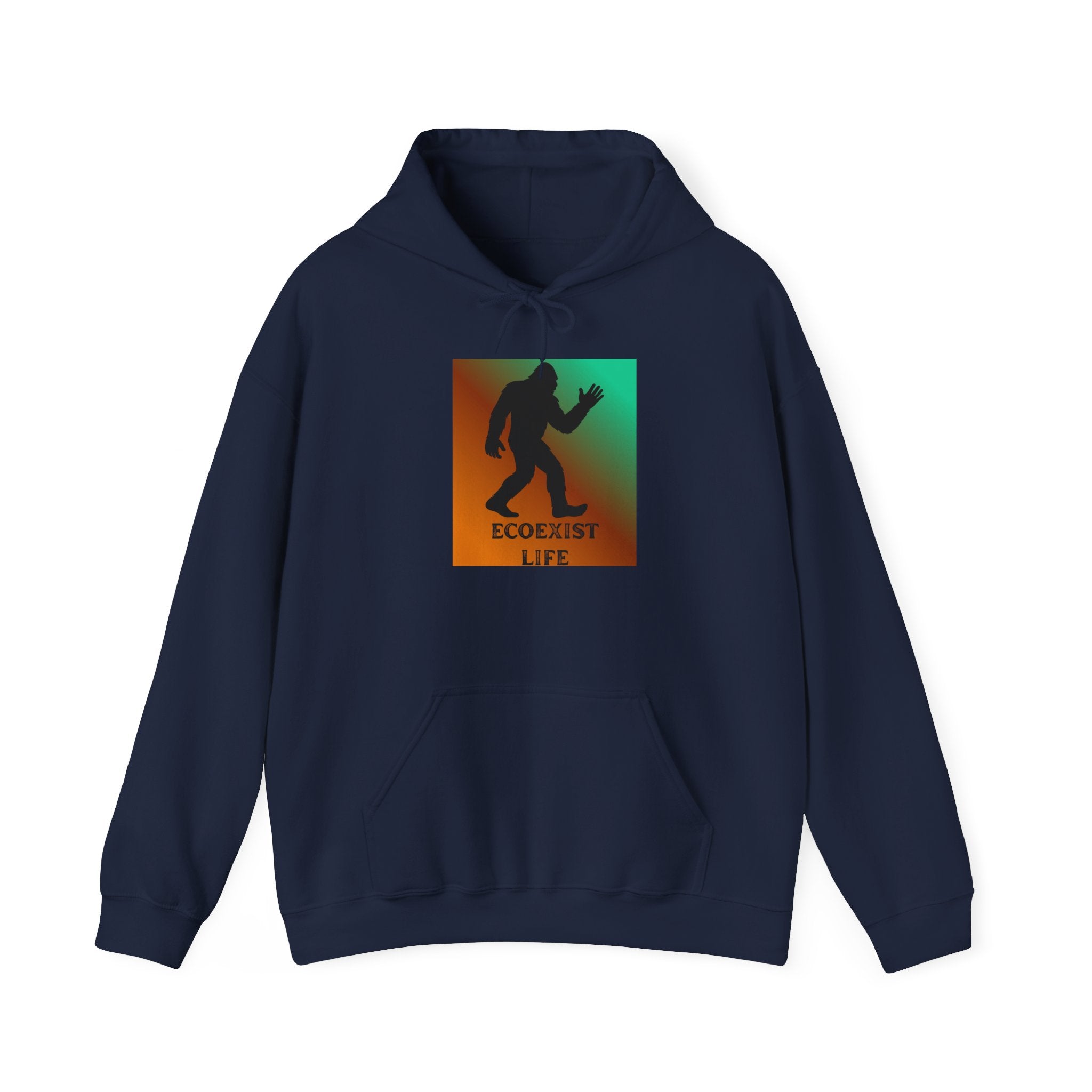 Ecoexist Life Bigfoot Hoodie — Sasquatch Environmental Awareness Sweatshirt