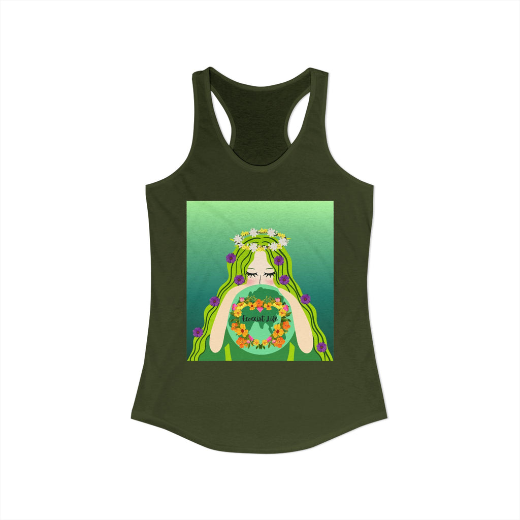 Women's Ideal Racerback Tank-Ecoexist Life Shirt