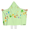 Youth Hooded Towel — Pastel Green Butterfly Trail Kids Beach & Bath Wrap--Ecoexist Life Towel