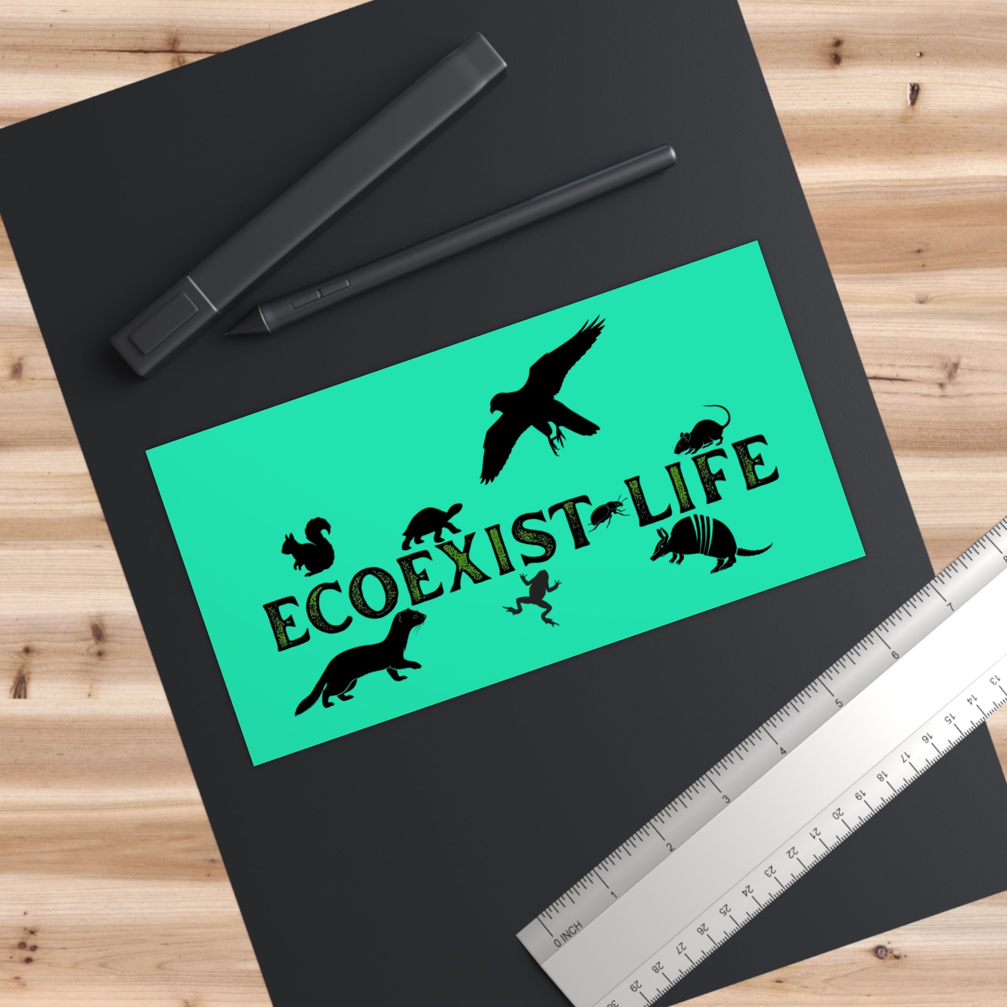 Ecoexist Life Bumper Sticker — Wildlife Conservation Decal