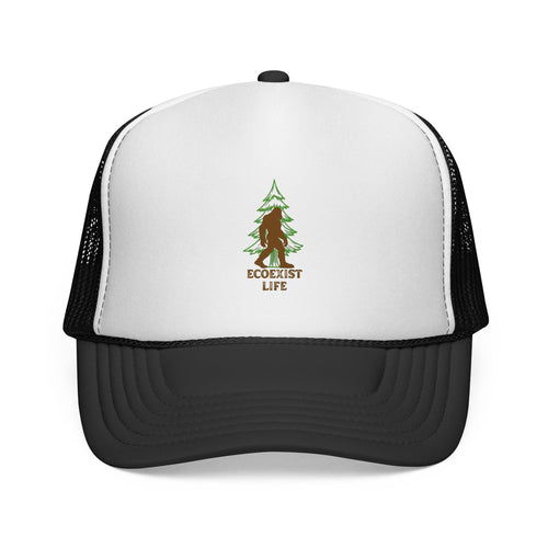 Bigfoot Forest Trucker Cap - Sasquatch Woodland Mesh Hat