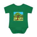 Baby Bodysuit with Woodland Animals Print/Bigfoot/Ecoexist Life — Cute Forest Nursery Onesie
