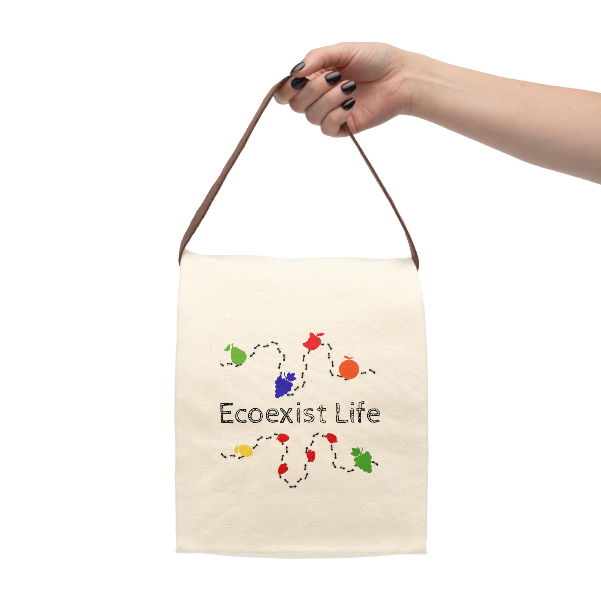 Canvas Lunch Bag — Ecoexist Life Reusable Tote with Strap