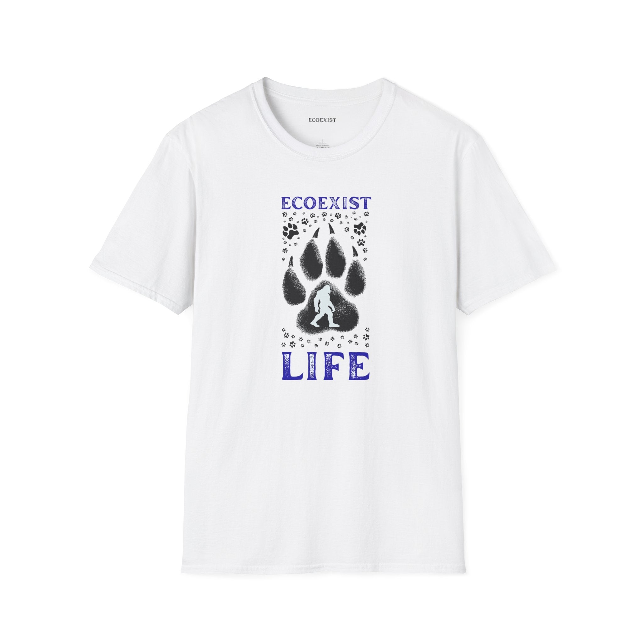 Ecoexist LifePaw Print T-Shirt — Wildlife Conservation Graphic Tee- Bigfoot