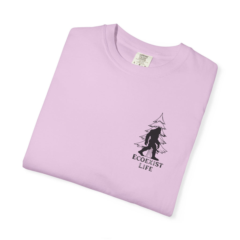 Bigfoot Eco-Trail T-Shirt — "ECOXIST" Front & "Livin' The Wild Life" Back