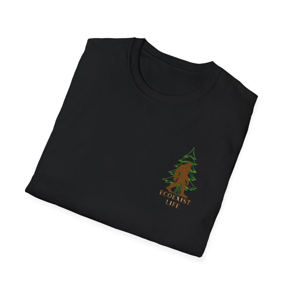 Ecoexist Sasquatch T‑Shirt — Nature Lover Bigfoot Graphic Tee