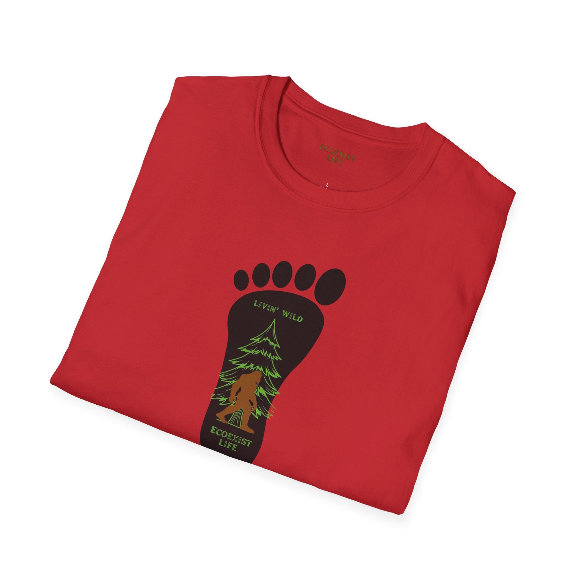 Bigfoot Footprint T‑Shirt – 'I Believe' Forest Sasquatch Tee