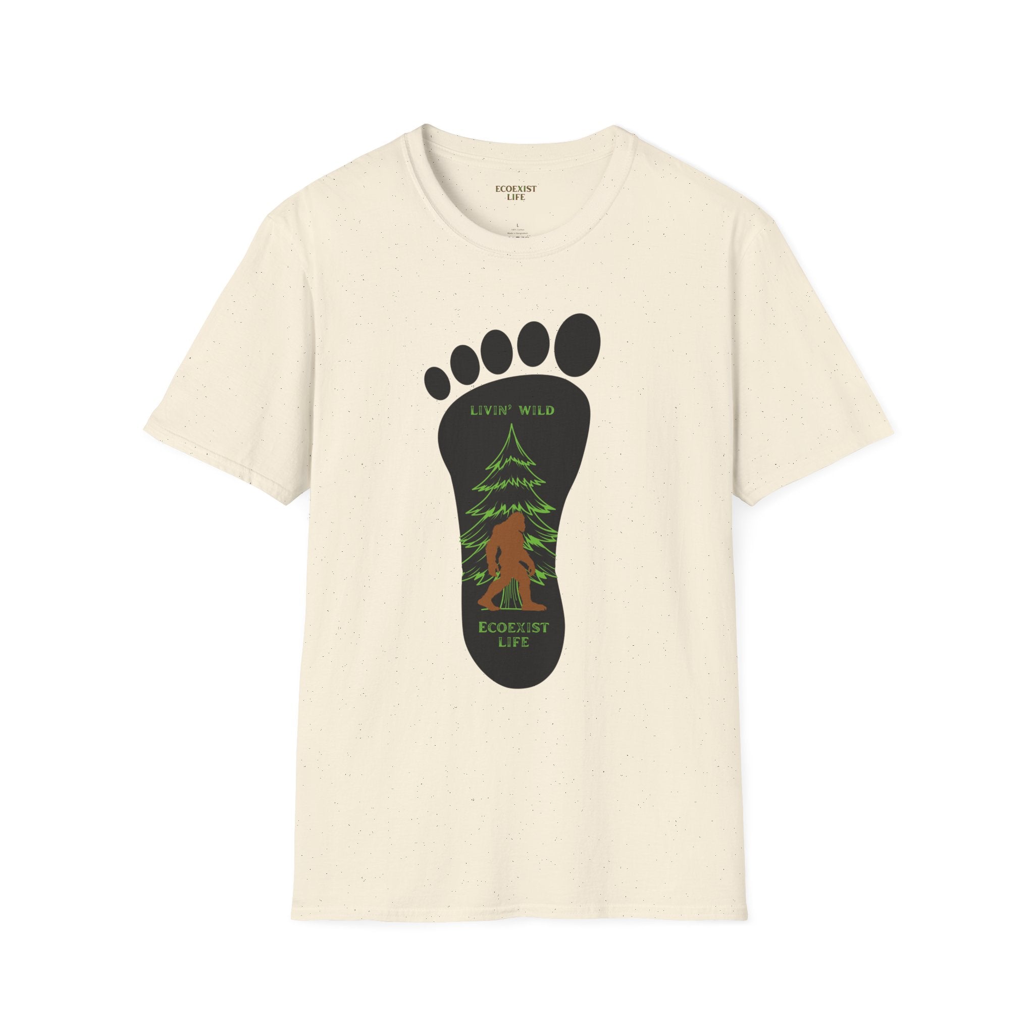 Bigfoot Footprint T‑Shirt – Ecoexist Life Tee