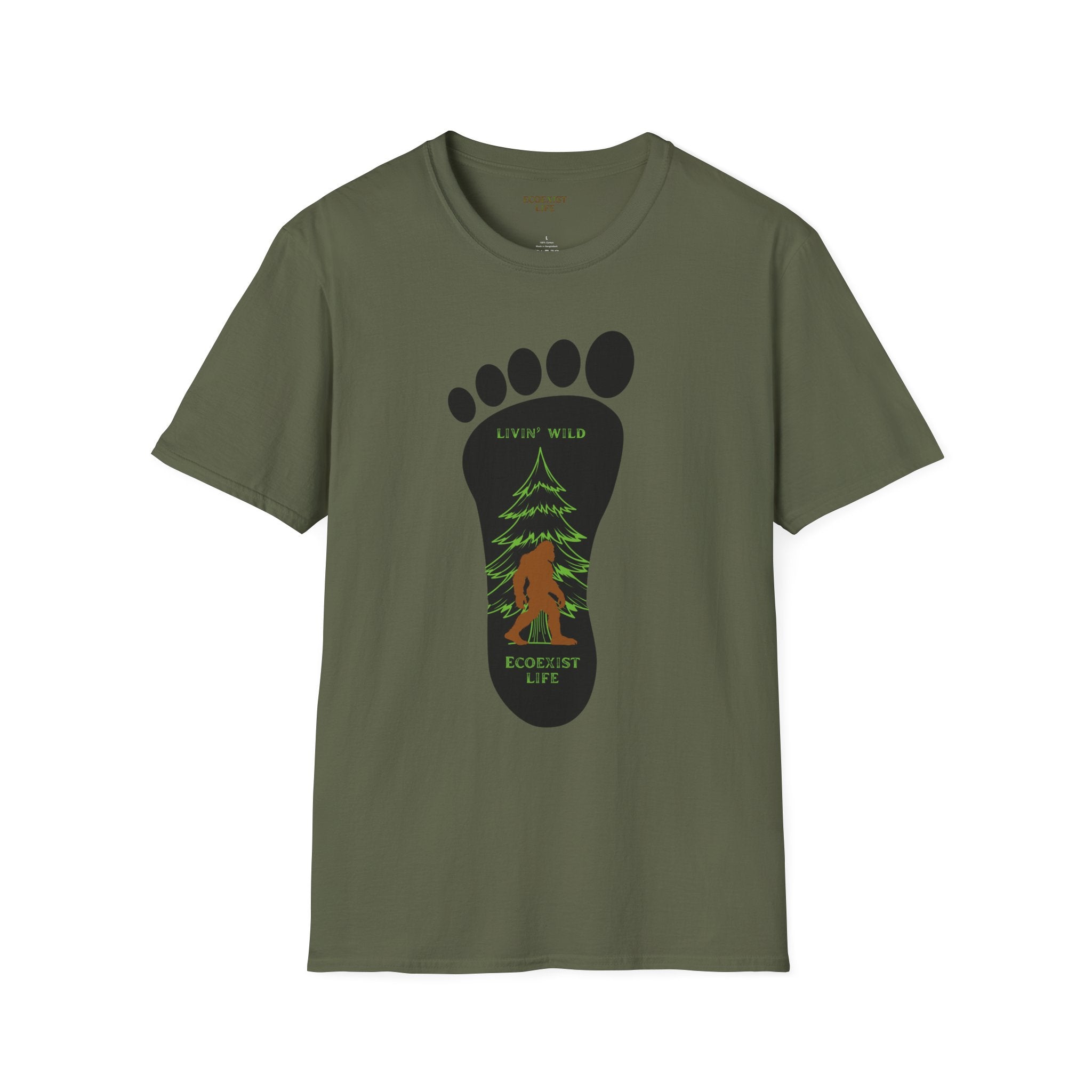 Bigfoot Footprint T‑Shirt – Ecoexist Life Tee