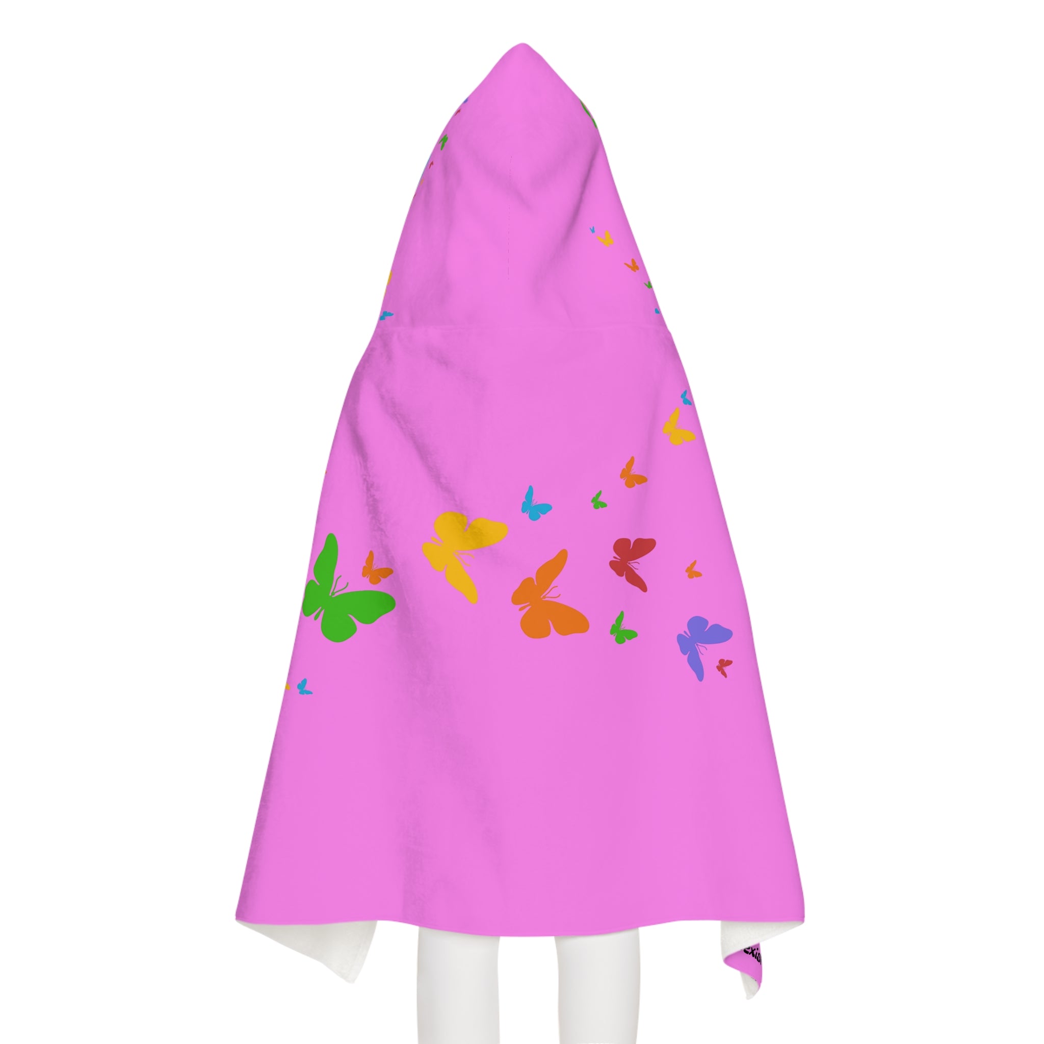 Youth Hooded Towel — Pastel Green Butterfly Trail Kids Beach & Bath Wrap--Ecoexist Life