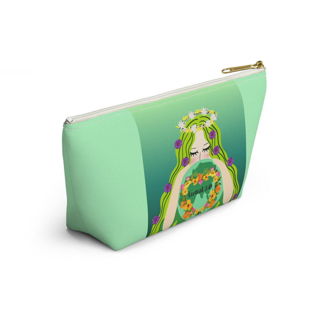 Ecoexist Life Floral Goddess Accessory Pouch — 'Eternal Life' T-Bottom Makeup Bag