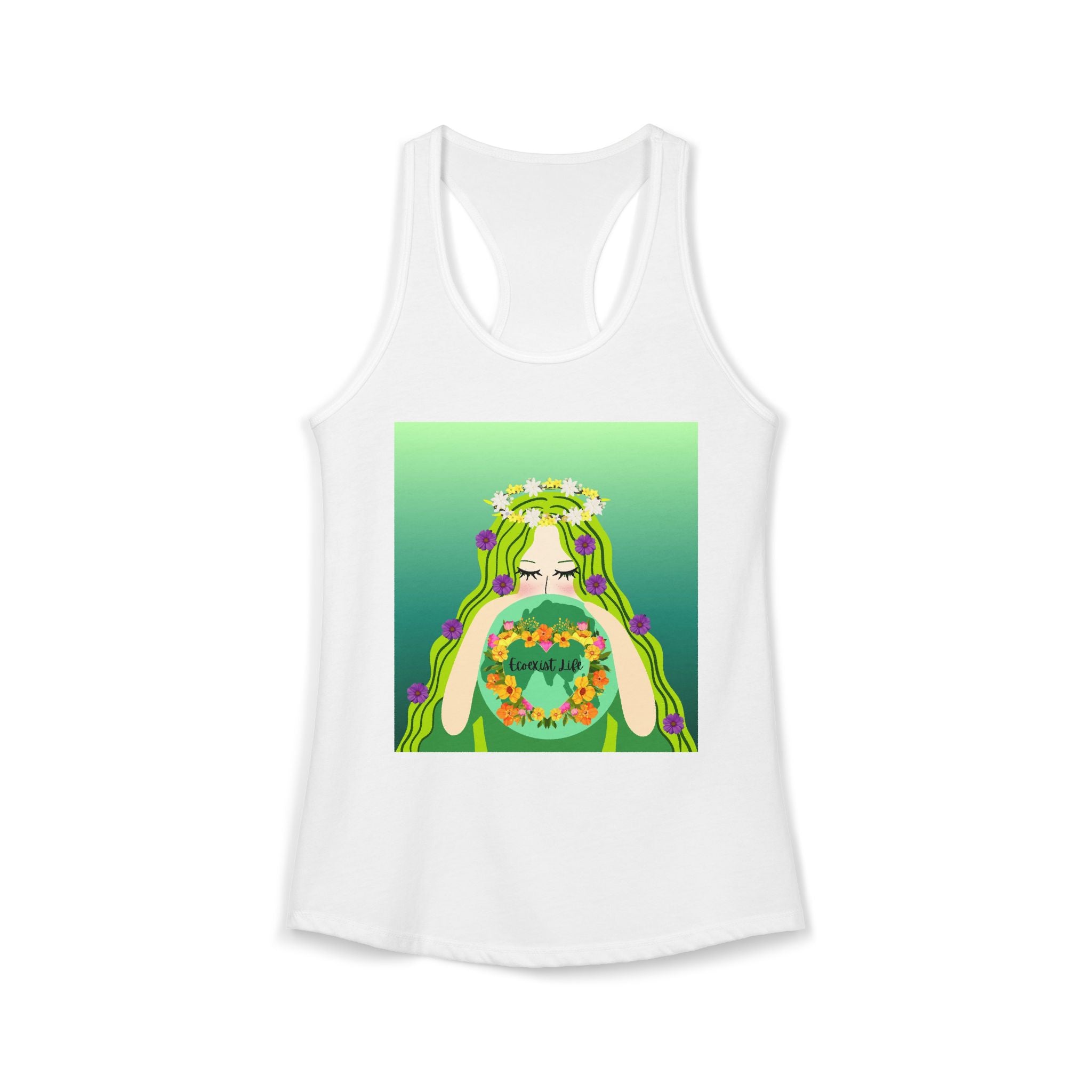 Women's Ideal Racerback Tank-Ecoexist Life Shirt